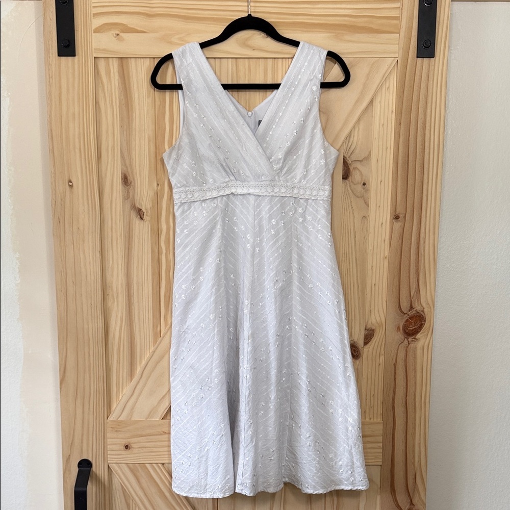 🎉 3 for $10 Elegant White Eyelet Sleeveless Dress